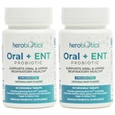 Oral ENT Probiotics with BLIS K12, Lactobacillus Reuteri, Rhamnosus, Plantarum and Paracasei - Chewable Dental Probiotics 2 Pack - for Sinuses, Ears and Throat