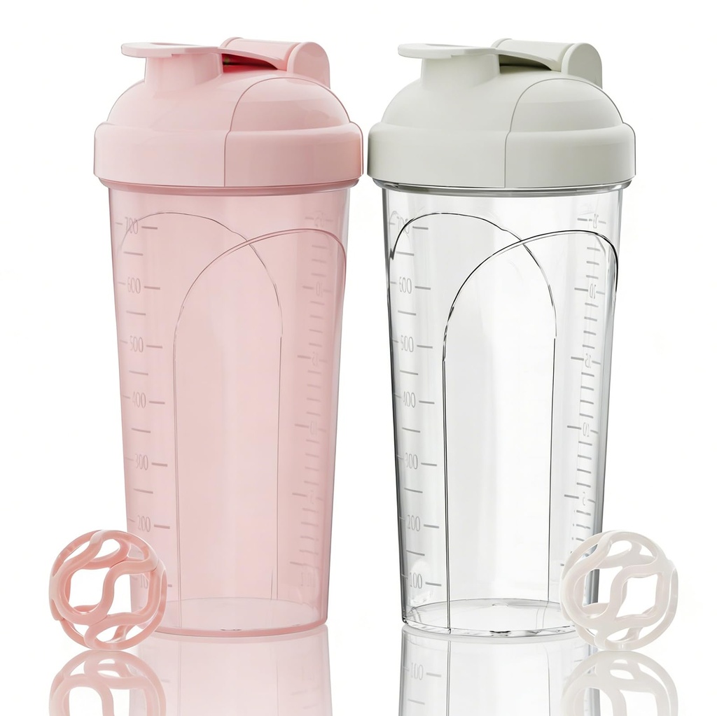Premium Protein Shaker Bottle 2-Pack | Shaker Bottle 28oz/800ml