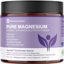 Pure Magnesium Citrate Powder to Support Sleep, Muscle & Bone Health, Energy, Heart & Digestion. Unflavored Magnesium Powder Drink Mix, Vegan, 60 Servings