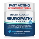 Owell Naturals Neuropathy Nerve Ointment for Feet, Fingers, Hands, Toes, Back, Legs & Arms - Fast-Acting Formula, Max Strength, Cooling Effect, 3.5 Fl Oz
