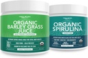 Triquetra Health Organic Spirulina Порошок 8 oz. Плюс Органічний ячмінь Grass Сік Порошок 5.3 oz.
