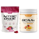 Snap Supplements Nitric Oxide Beet Root Soft Chews + BCAA Powder Bundle, 60 Sugar-Free Soft Chews + 30 Servings Peach Mango Powder