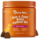 Zesty Paws Salmon Oil for Dogs - Omega 3 Fish Oil Chews, Bacon, 90 Ct