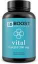 BoostCeuticals CoQ10 200mg Ubiquinone - Heart Health & Statin Muscle Support, Cellular Energy, Healthy Blood Pressure Range, Powerful Antioxidant, 90 Vegan Capsules