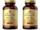 Solgar Vitamin B1 (Thiamin) 500 mg, 100 Tablets - Energy Metabolism, Healthy Nervous System, Overall Well-Being - Super Potency - Non-GMO, Vegan, Gluten Free, Dairy Free - 100 Servings, (Pack of 2)