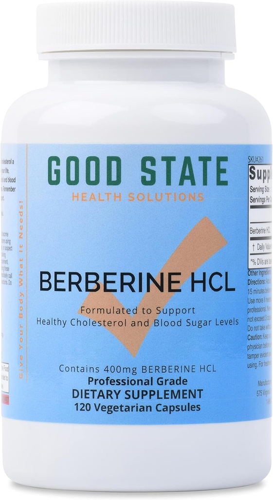 Dobry stan Berberine HCL 400mg, 120 Kapsułki wegetariańskie