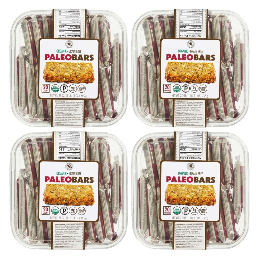 Generic Universal Bakery Organic Paleo Bars, 1.35 Ounce (20 Count) (4 Pack)