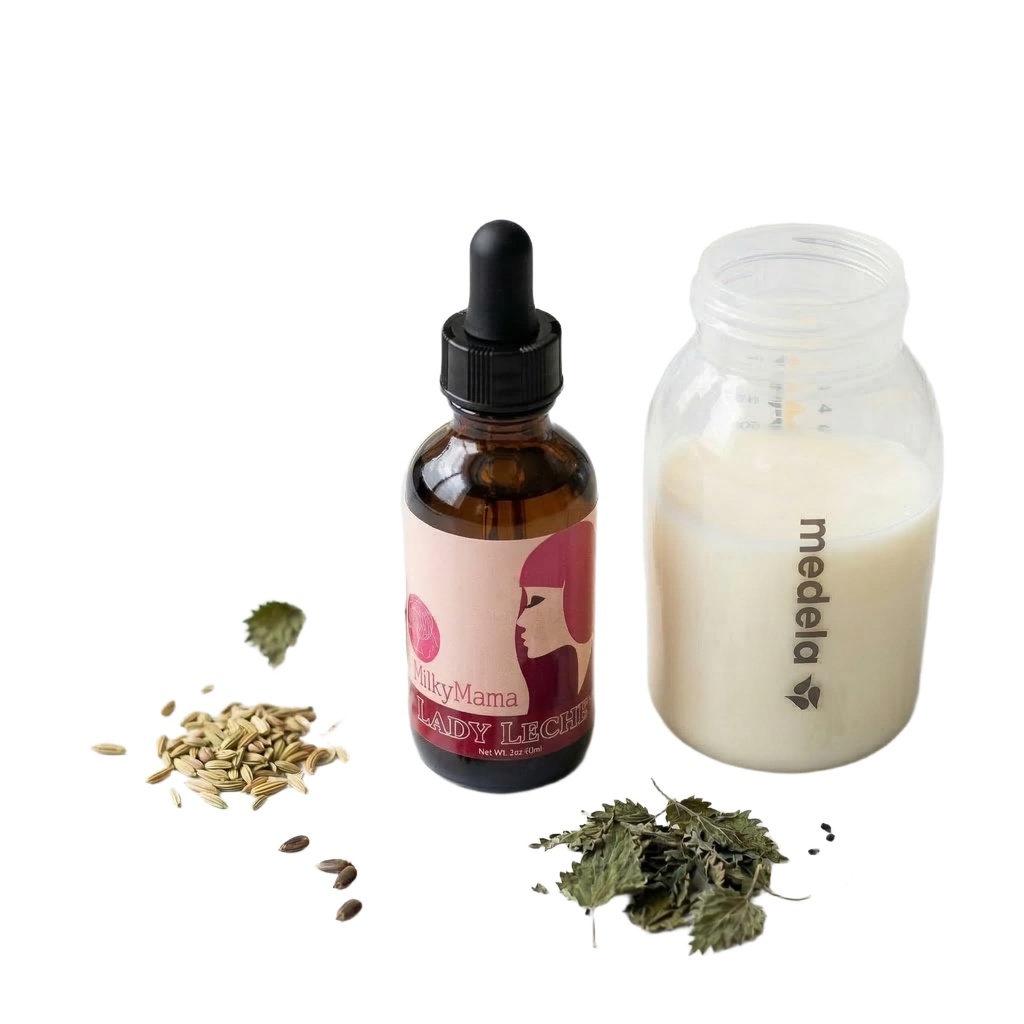 Milky Mama Lady Leche Lactation Supplement Drops – Herbal Lactation Support for Breastfeeding Moms – Fenugreek-Free Lactation Supplement – Liquid Drops – 2 oz Bottle