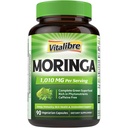 Vitalibre Moringa 1,010 mg, Maximum Potency, Complete Green Superfood, Rich in Antioxidants, No Gluten & Caffeine, Non-GMO, Energy, Immune, Gut & Skin Health, 90 Vegan Capsules