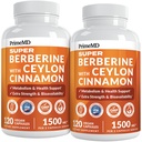 Super Berberine Supplement with Ceylon Cinnamon, BioPerine, Apple Cider, and Turmeric 1500mg - 8-in-1 Dihydroberberine Supplement for Overall Wellness and Balance Support (120 ct, Pack of 2)