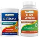 Best Naturals D-Ribose Powder 1 Pound & B-100 Complex