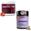 ColonBroom GLP-1 Weight Management (30 Servings) + Bovine Colostrum & Psyllium Husk Fiber Powder Supplements for Women & Men (30 Servings) for Weight Management, Appetite Control,Gut Health & Immunity