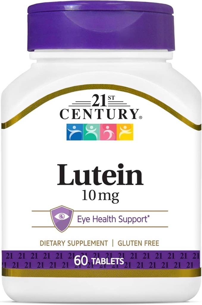 21st Century Lutein 10 mg - 60 Tablets, Pack of 2