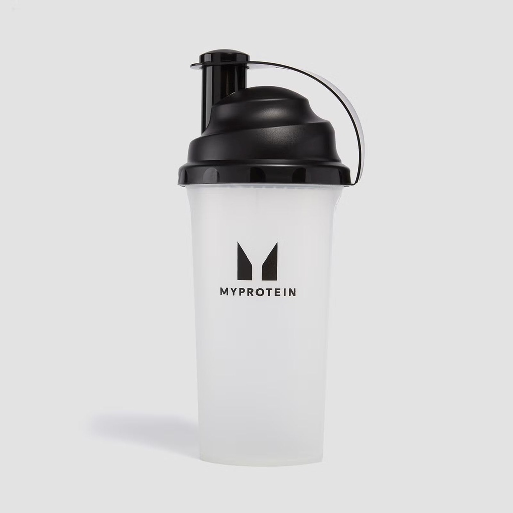Myprotein Supplement Shaker, MixMaster, 23.6oz, Plastic Bottle with Mesh Blender, Clear/Black, Screw-Top Lid, Adult, Dishwasher Safe