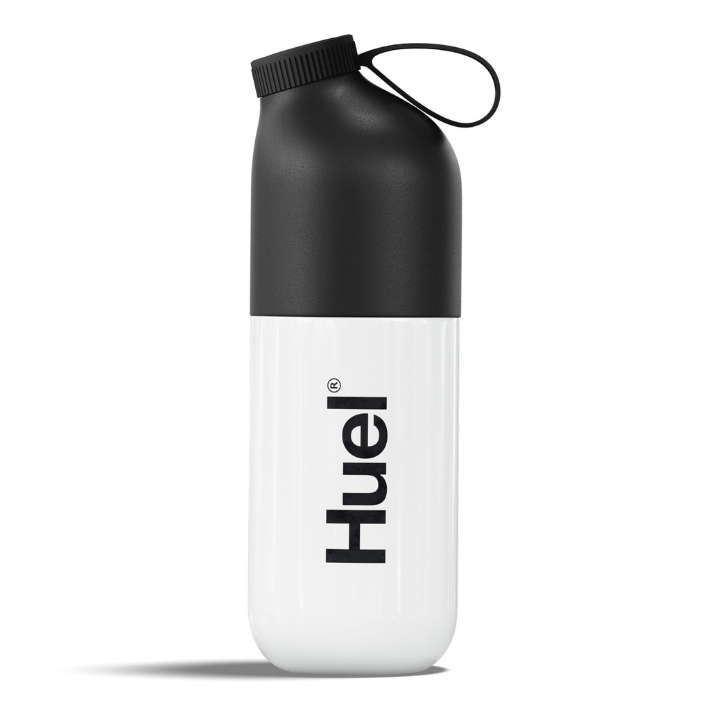 Huel Black Edition Shaker Bottle | BPA Free and Long-Lasting Tritan Body | Lockable Lid to Avoid Spills | Fill line guide for perfect Measurements | Dishwasher Friendly | 13.5oz