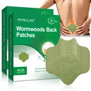MYMULIKE 72 Count Back Patches, Maximum Strength Warming Herbal Plaster, Wormwood Heat Patches 8 Hours Lasting Reduction Joint Discomfort for Back, Neck, Shoulder, Knee