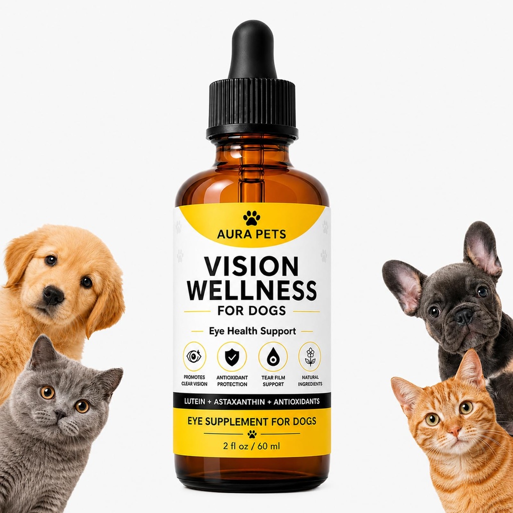 Advanced Vision Formula for Dogs, Support Eye Health with Lutein Zeaxanthin, Astaxanthin Helps Maintain Clear and Reduces Cloudiness, 2 Fl oz (1 Pcs)