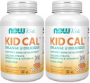 NOW Supplements, Kid Cal with Calcium Citrate, Magnesium and Vitamin D, Tart Orange, 100 Chewables, Packaging May Vary (Pack of 2)