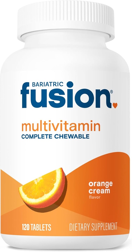 Bariatric Fusion Orange Cream Flavored Complete Chewable Bariatric Multivitamin mit Eisen für Bariatric Surgery Patienten einschließlich Magen Bypass und Sleeve Gastrectomy - 120 Tabletten