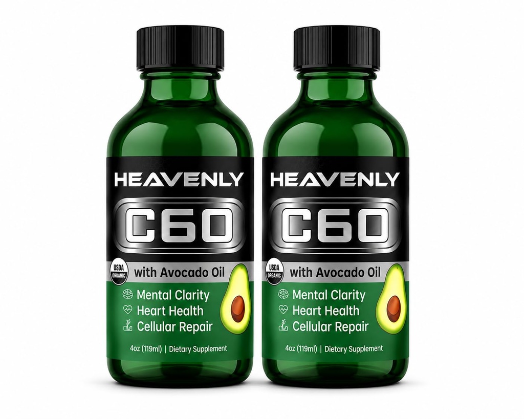 HNP Labs C60 in Organic Avocado Oil – Carbon 60 Antioxidant Support for Energy, Mental Clarity & Daily Wellness – 99.99% Pure Carbon Fullerenes – 8 fl oz