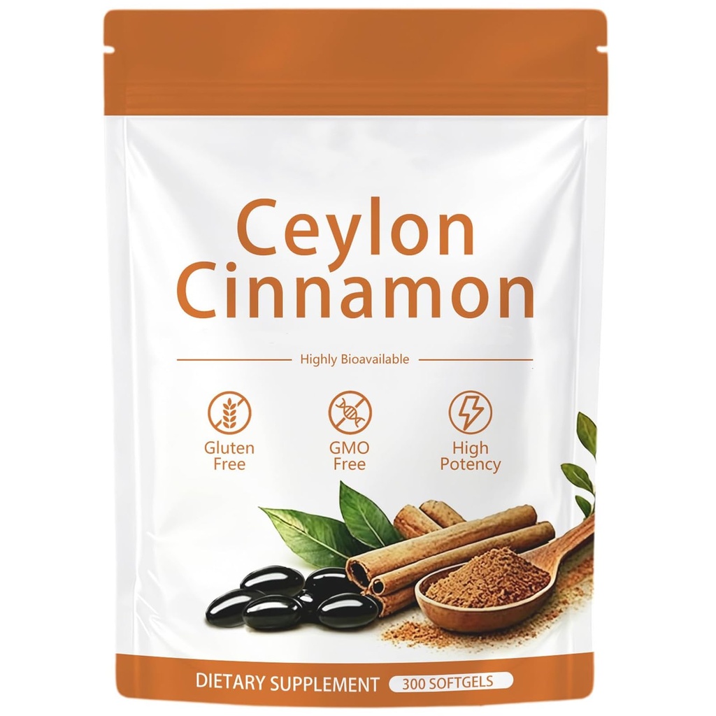 Noralife Ceylon Cinnamon Premium Organic MCT Oil Softgels, 300 Count | ceylon cinnamon with mct oil