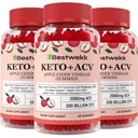 Apple Cider Vinegar Gummies, Max Strength 2000mg ACV Gummy with Probiotics, B12 and Keto Support, For Digestion, Metabolism, Detox, Gut & Immune Health, Gelatin-Free, Non-GMO, 180 keto acv gummies
