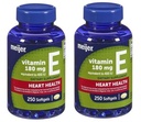 Meijer Vitamin E 180 mg (400 IU) dl-Alpha, Dietary Supplement for Heart Health, 2 Pack of 250 Softgels, 500 Day Supply