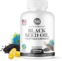 NaturoBliss 黑种子油 - 150 软胶 Capsules 皮肤健康(Non-GMO & Vegan) Premium Cold-Pressed Nigella Sativa 生产纯黑色 Cumin 种子油 - 每2个Capsule 服务 - 75 服务