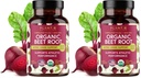 USDA Plant.O Premium Organic Beet Root Tablets [1350mg Beets Powder] with Black Pepper for Extra Absorption - Nitric Oxide Supplement (Pack of 2)