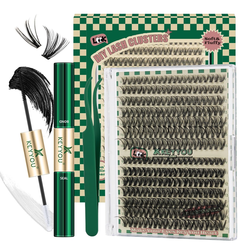 KEYYOU Lash Clusters Kit 560pcs 30D+40D 9-16MIX