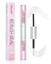 White Eyelash Glue, Waterproof Lash Bond and Seal, Lash Cluster Glue, Bond and Seal Lash Glue for Eyelash Clusters, Long-Lasting 72H Lash Adhesive, 2-in-1 DIY Home Use, Latex-Free（5ml+5ml）