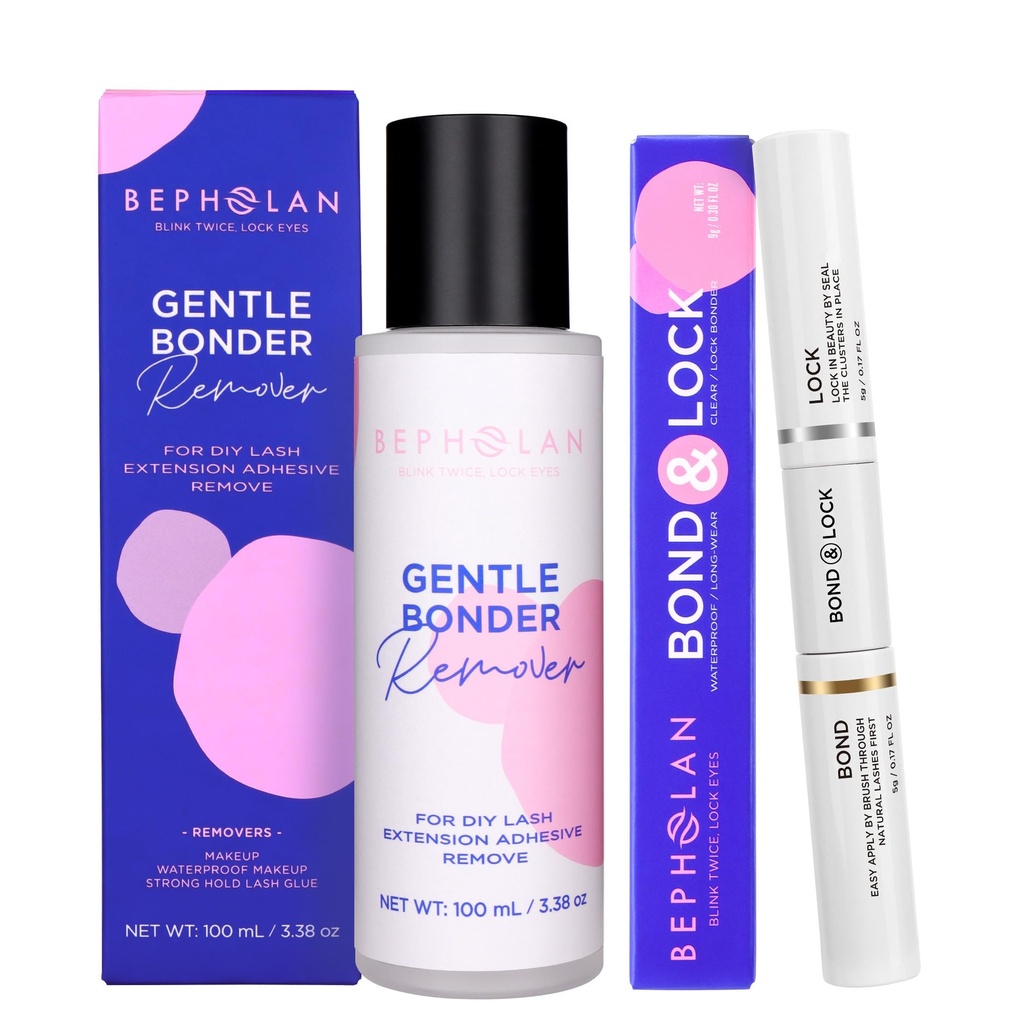 BEPHOLAN Cluster Lash Glue Remover and Lash Bond and Seal