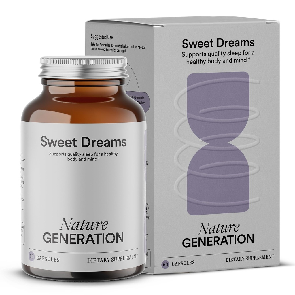 USDA Organic Sleep Supplement – Melatonin-Free Sleep Aid with L-Theanine, Passionflower, and Valerian Root for Stress Relief and Better Sleep – 60 Capsules