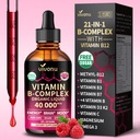 VivoNu Vitamin B Complex Liquid Drops, Vitamin B12 (6000 mcg), B6 B1, B2, B3, B5, and Methylfolate Support Energy, Raspberry Flavor, Natural Ingredient, Non GMO