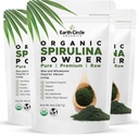 Earth Circle Organics Spirulina Sciders, Kosher, Raw and Not-Irradited | Proten Protin primium Eperium Foots, High Aminocidas and Antooidents - (8oz - 3 แพค)