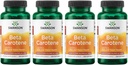 Swanson Beta-Carotene Vitamin A 25000 IU Softgels - Skin, Eye, and Immune System Health - Antioxidant Support - 7500 mcg (300 Softgels) (4 Pack)