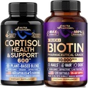 NUTRAHARMONY Cortisol Support Capsules & Biotin with Silicon Softgels