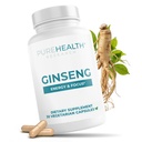 PUREHEALTH RESEARCH Ginseng for Women & Men - Energy & Focus Support with Panax Ginseng Stem & Leaf Extract, Ginsenosides, Daily Vitality, Mental Clarity, High Potency 500mg - 30 Vegetarian Capsules