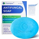 CHARMPOO Antifungal Soap with Itch Relief: Effectively Relieve Itching Burning Cracking Caused by Jock Itch Athlete's Foot Ringworm Rashes - Gentle Acidified Bath Soap for Adults and Kids 4.5 oz