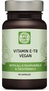 Unique Vegan Formula with All 8 Tocopherols and Tocotrienols Vitamin E – Contains no PAH’s, Heavy Metals, Contaminants or Preservatives - Certified Sustainable - Hair, Scars and Skin (60)