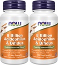 NOW Foods Supplements,8 Billion Acidophilus & Bifidus,Dairy,Soy and Gluten Free,Strain Verified,120 Veg Capsules,(Pack of 2)