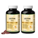 JulyDeer 2 Bottles Sunflower Lecithin 2400mg 90 Softgels Rich in Phosphatidyl Choline, Non-GMO, Soy Free, Gluten Free Supplement Nervous System Support