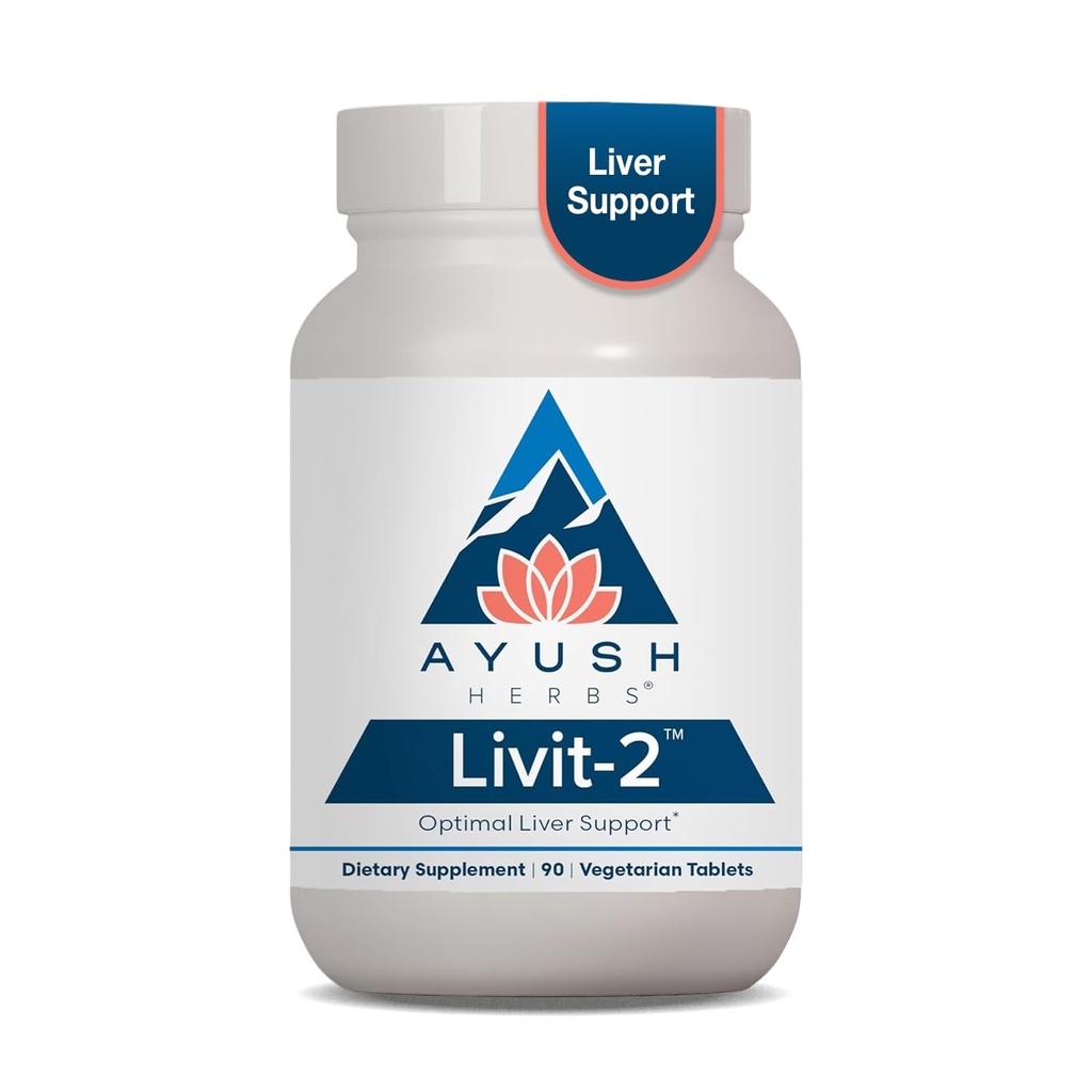 Ayush Herbs Livit-2 - Liver Care, Liver Support Supplement for Women & Men with Andrographis & Picrorhiza, Liver Pills Made with Organic Ingredients - 90 Servings