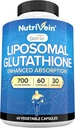 Nutrivein Premium liposomski glutation dodatek 700 mg - 60 Caps - Čisti zmanjšani glutation Setria - Master antioksidant - zaščita celic, čiščenje jeter, možganov, Vitalnost, in obramba