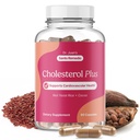 Santo Remedio Cholesterol Plus with Red Yeast Rice & Cocoa, Cardiovascular Support Supplement for Heart Health, Gluten-Free, Non-GMO Capsules, 30 Servings | Gift for Wellness Care