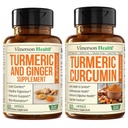 Turmeric Ginger & Turmeric Curcumin Supplements – Joint and Digestive Support Bundle