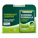 Evening Formula Laxative 200 CT, Overnight Relief in 6-12 Hours, Relieves Bloating and Straining, Bisacodyl 5mg Tablets