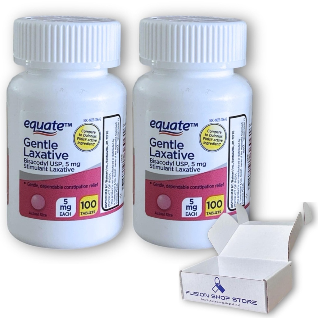 Women's Laxative Tablets, Bisacodyl 5mg 100ct (Pack of 2)