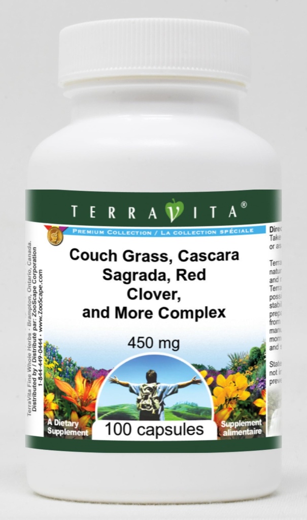 Couch Grass, Cascara Sagrada, Red Clover, and More Complex - 450 mg (100 Capsules, ZIN: 512543)