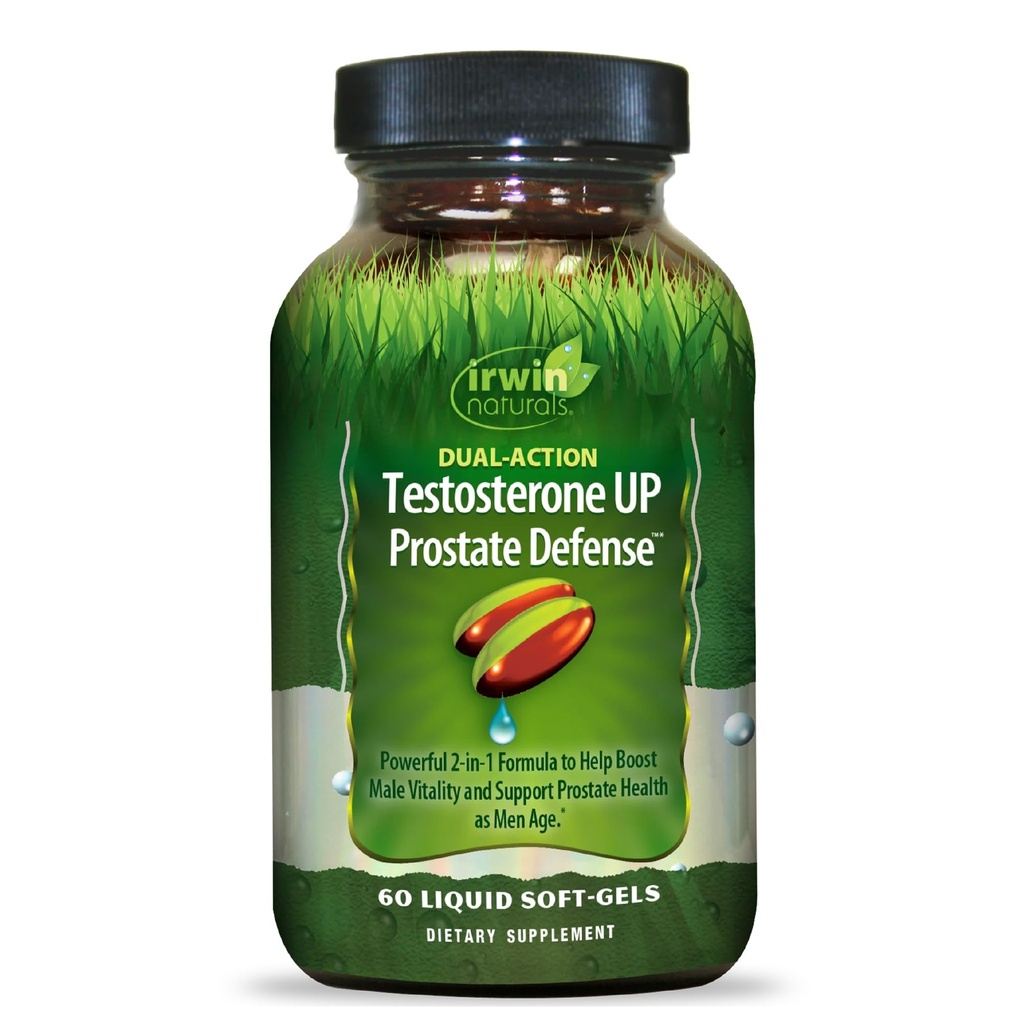 Irwin Naturals Dual-Action Testosterone UP Prostate Defense 60 Softgels